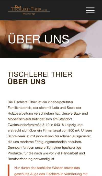 Webagentur Referenz: Handwerksbetrieb Tischlerei